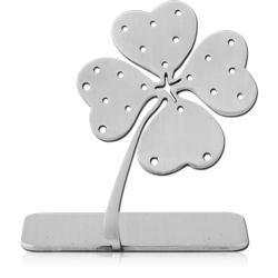 SURGICAL STEEL GRADE 316L MATT FINISH COMBO DISPLAY HOLE 1.8 MM FOR CLICKERS AND HOLE 1.3 MM FOR INTERNALLY EXTERNALLY THREADED LABRETS BARBELLS-CLOVER