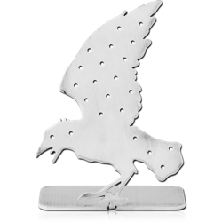 SURGICAL STEEL GRADE 316L MATT FINISH DISPLAY FOR THREADLESS TOPS WITH SILICONE SLEEVE-EAGLE
