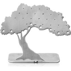 SURGICAL STEEL GRADE 316L MATT FINISH COMBO DISPLAY HOLE 1.8 MM FOR CLICKERS AND HOLE 1.3 MM FOR INTERNALLY EXTERNALLY THREADED LABRETS BARBELLS-TREE