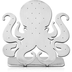 SURGICAL STEEL GRADE 316L MATT FINISH DISPLAY HOLE 1.3 MM  FOR INTERNALLY EXTERNALLY THREADED LABRETS BARBELLS-OCTOPUS