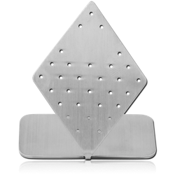 SURGICAL STEEL GRADE 316L MATT FINISH DISPLAY HOLE 1.3 MM  FOR INTERNALLY EXTERNALLY THREADED LABRETS BARBELLS--DIAMOND