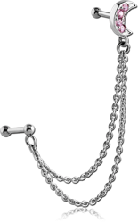 SURGICAL STEEL GRADE 316L CARTILAGE CHAIN EARRINGS