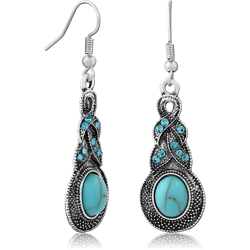 FASHION SYNTHETIC STONE EARRINGS PAIR