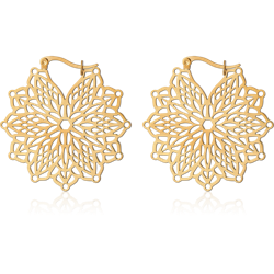 GOLD PVD COATED SURGICAL STEEL GRADE 316L HOOP EARRINGS