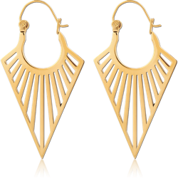 GOLD PVD COATED SURGICAL STEEL GRADE 316L HOOP EARRINGS