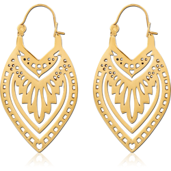 GOLD PVD COATED SURGICAL STEEL GRADE 316L HOOP EARRINGS