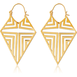 GOLD PVD COATED SURGICAL STEEL GRADE 316L HOOP EARRINGS