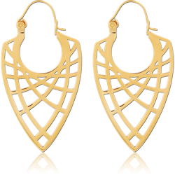 GOLD PVD COATED SURGICAL STEEL GRADE 316L HOOP EARRINGS