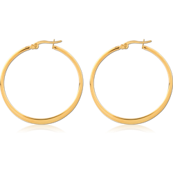 GOLD PVD COATED SURGICAL STEEL GRADE 316L HOOP EARRINGS