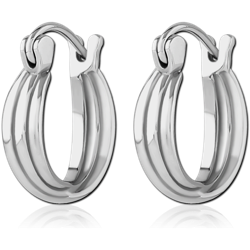 SURGICAL STEEL GRADE 316L HOOP EARRINGS