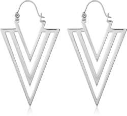 SURGICAL STEEL GRADE 316L HOOP EARRINGS PAIR