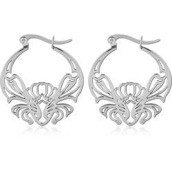 SURGICAL STEEL GRADE 316L HOOP EARRINGS PAIR