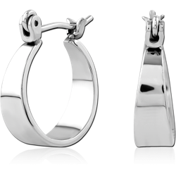 SURGICAL STEEL GRADE 316L HOOP EARRINGS PAIR