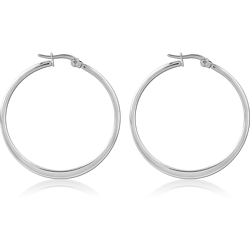 SURGICAL STEEL GRADE 316L HOOP EARRINGS PAIR