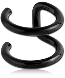 BLACK PVD COATED SURGICAL STEEL GRADE 316L ILLUSION EAR CUFF