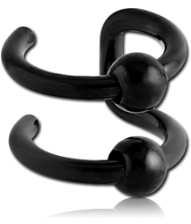 BLACK PVD COATED SURGICAL STEEL GRADE 316L ILLUSION EAR CUFF