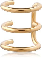 GOLD PVD 18K COATED SURGICAL STEEL GRADE 316L ILLUSION EAR CUFF