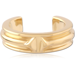 GOLD PVD 18K COATED SURGICAL STEEL GRADE 316L JEWELED EAR CUFF