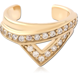 GOLD PVD 18K COATED SURGICAL STEEL GRADE 316L EAR CUFF