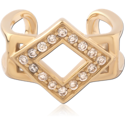 GOLD PVD 18K COATED SURGICAL STEEL GRADE 316L EAR CUFF