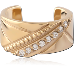 GOLD PVD 18K COATED SURGICAL STEEL GRADE 316L EAR CUFF