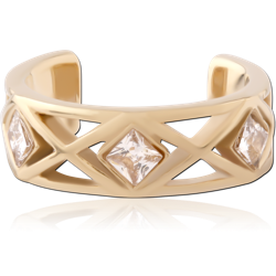 GOLD PVD 18K COATED SURGICAL STEEL GRADE 316L EAR CUFF