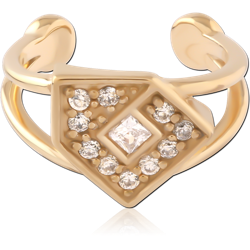 GOLD PVD 18K COATED SURGICAL STEEL GRADE 316L EAR CUFF