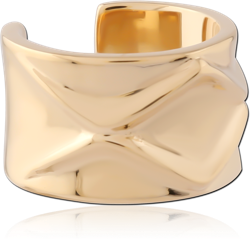 GOLD PVD 18K COATED SURGICAL STEEL GRADE 316L EAR CUFF