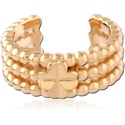 STERLING 925 SILVER GOLD PLATED 18K EAR EAR CUFF