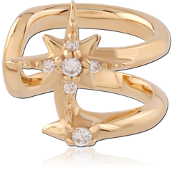 STERLING 925 SILVER GOLD PLATED 18K EAR EAR CUFF