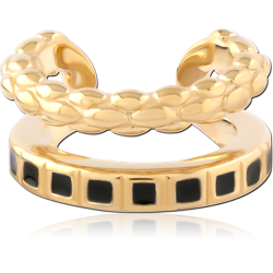 STERLING SILVER 925 18 KARAT GOLD YELLOW PLATED EAR EAR CUFF