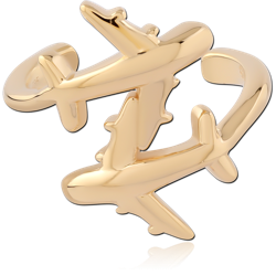 STERLING 925 SILVER GOLD PLATED 18K EAR CUFF