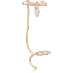 STERLING 925 SILVER GOLD PLATED 18K EAR CUFF