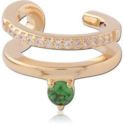 STERLING 925 SILVER GOLD PLATED 18K EAR CUFF