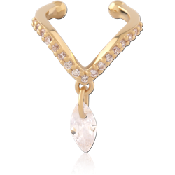 STERLING 925 SILVER GOLD PLATED 18K EAR CUFF