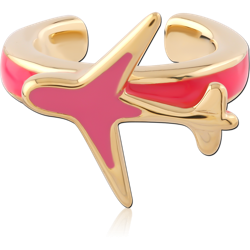 STERLING SILVER 925 18 KARAT GOLD YELLOW PLATED EAR CUFF