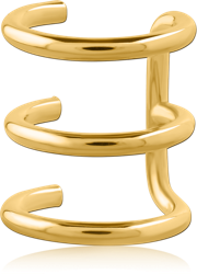 GOLD PVD COATED SURGICAL STEEL GRADE 316L ILLUSION EAR CUFF