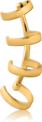 GOLD PVD COATED SURGICAL STEEL GRADE 316L EAR CUFF