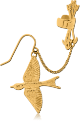 GOLD PVD COATED SURGICAL STEEL GRADE 316L EAR CUFF