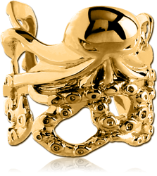 GOLD PVD COATED SURGICAL STEEL GRADE 316L EAR CUFF