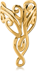 GOLD PVD COATED SURGICAL STEEL GRADE 316L EAR CUFF