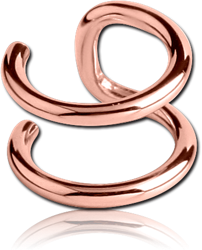 ROSE GOLD PVD COATED SURGICAL STEEL GRADE 316L ILLUSION EAR CUFF