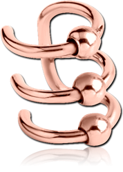 ROSE GOLD PVD COATED SURGICAL STEEL GRADE 316L ILLUSION EAR CUFF