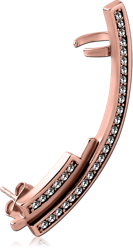ROSE GOLD PVD COATED SURGICAL STEEL GRADE 316L JEWELED EAR CUFF