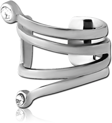 SURGICAL STEEL GRADE 316L JEWELED EAR CUFF