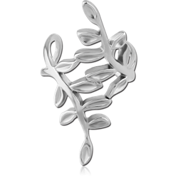 SURGICAL STEEL GRADE 316L EAR CUFF - LEAFS