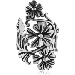 SURGICAL STEEL GRADE 316L EAR CUFF - LEAFS