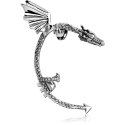 SURGICAL STEEL GRADE 316L EAR CUFF -RIGHT - DRAGON