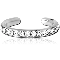 SURGICAL STEEL GRADE 316L JEWELED EAR CUFF