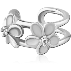 SURGICAL STEEL GRADE 316L JEWELED EAR CUFF